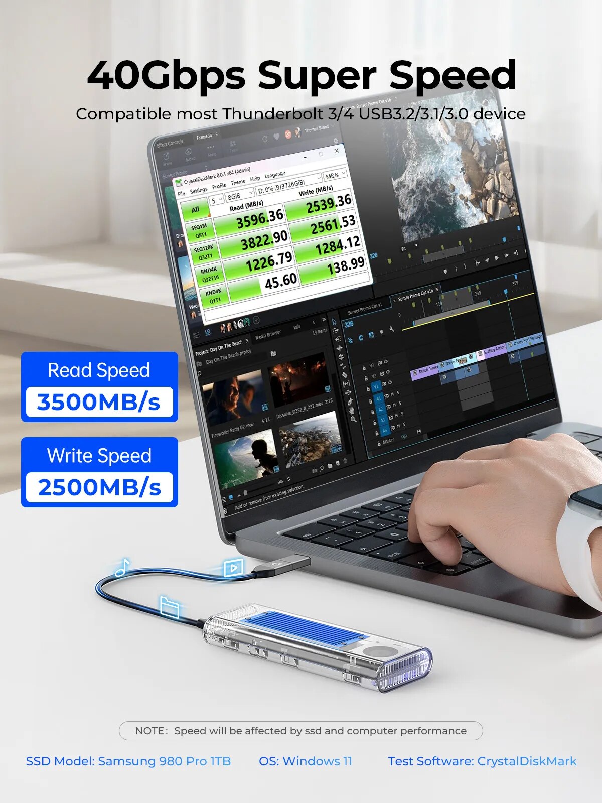 ORICO 40Gbps USB4 M.2 SSD Case - огляд і ціна Thunderbolt 4 External Ssd 4Tb