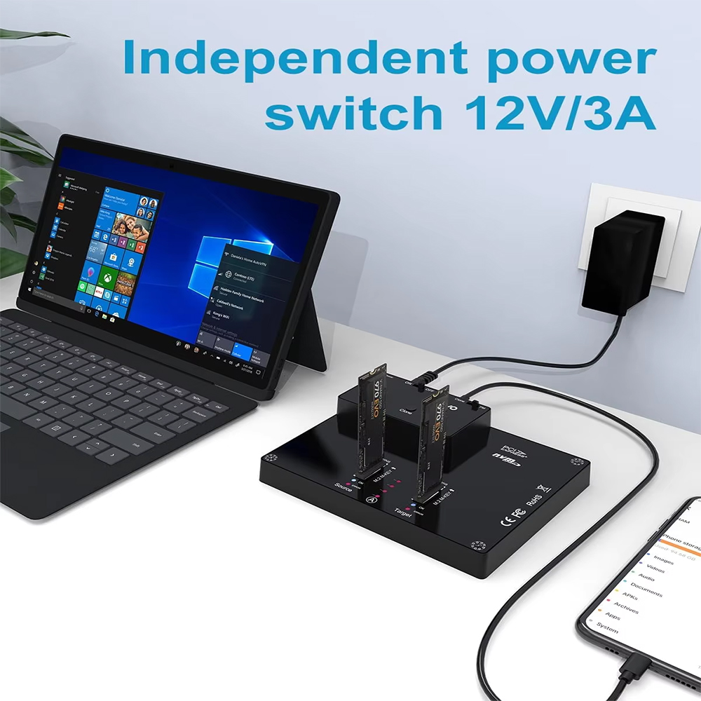 MAIWO 2 Bay M2 NVMe Docking St - огляд і ціна 8Tb M2 Nvme Ssd