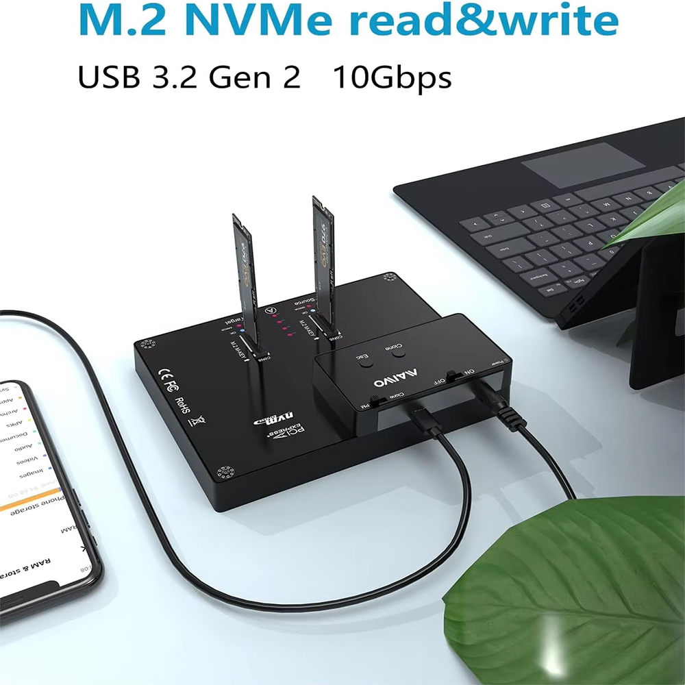 MAIWO 2 Bay M2 NVMe Docking St - огляд і ціна 8Tb M2 Nvme Ssd