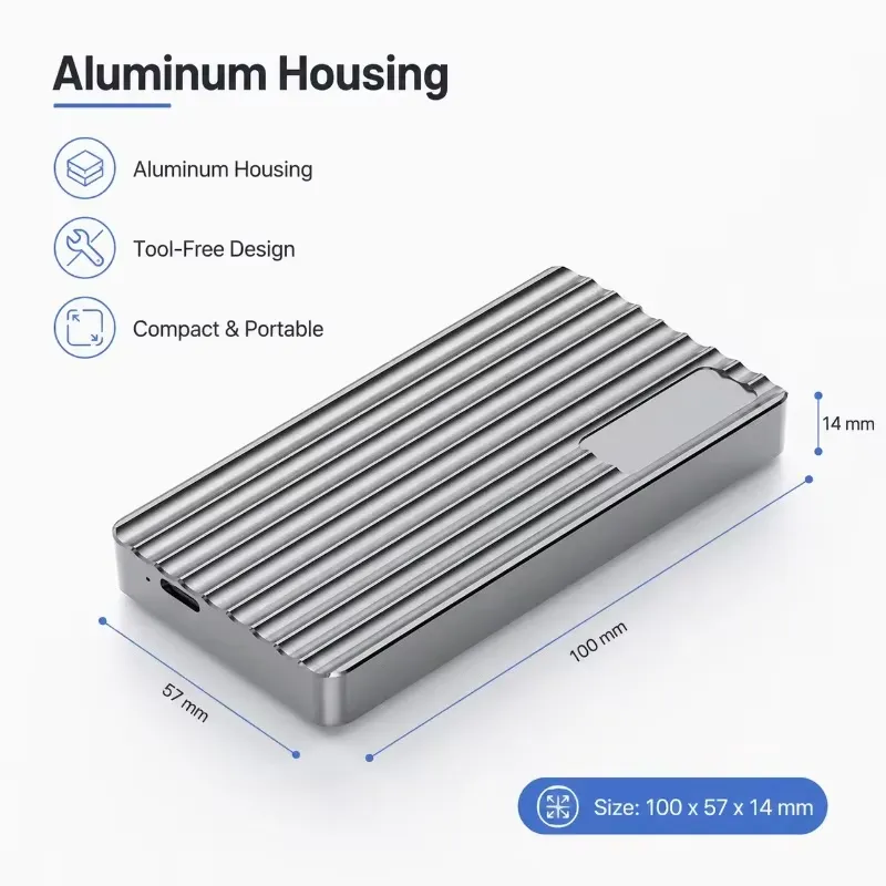 AP01 for Aluminum M.2 NVMe SSD - огляд і ціна Usb4 40Gbps External Ssd 8Tb