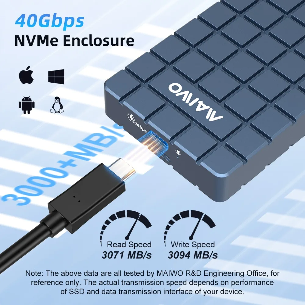 MAIWO USB 4.0 40Gbps M.2 NVMe  - огляд і ціна Usb4 40Gbps External Ssd 8Tb