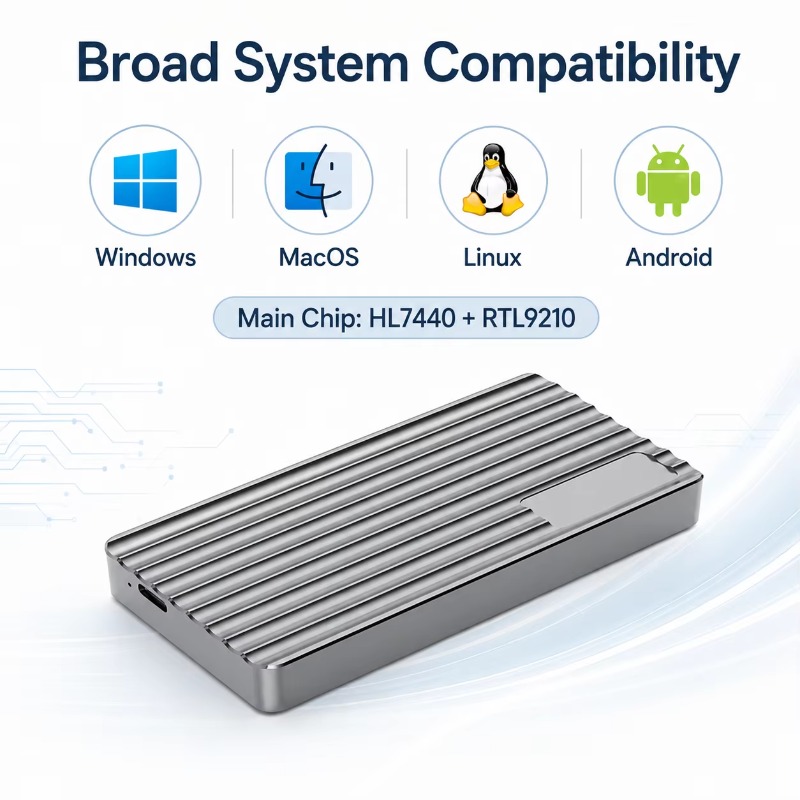 Aluminum M.2 NVMe SSD Enclosur - огляд і ціна Usb4 40Gbps External Ssd 8Tb